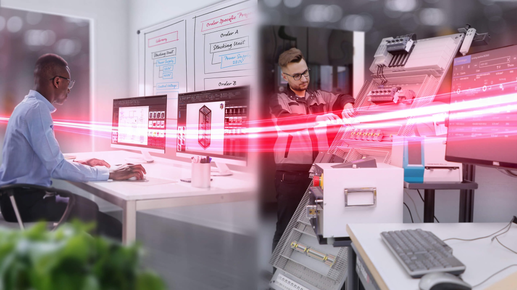3D моделът позволява виртуална дигитална проверка на контролния шкаф още преди производството