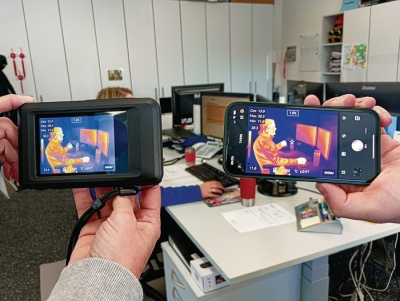 Новата термовизионна камера TV 296 на Testboy с Bluetooth/Wi-Fi се отличава с всички предимства на едно мобилно измервателно устройство